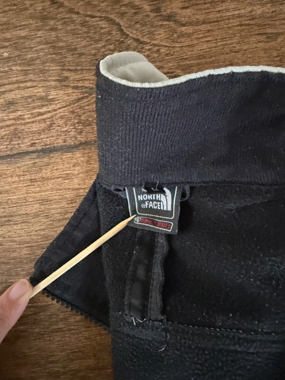 The North Face tan black